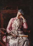 Thomas Eakins Miss Amelia C. Van Buren Sweden oil painting artist